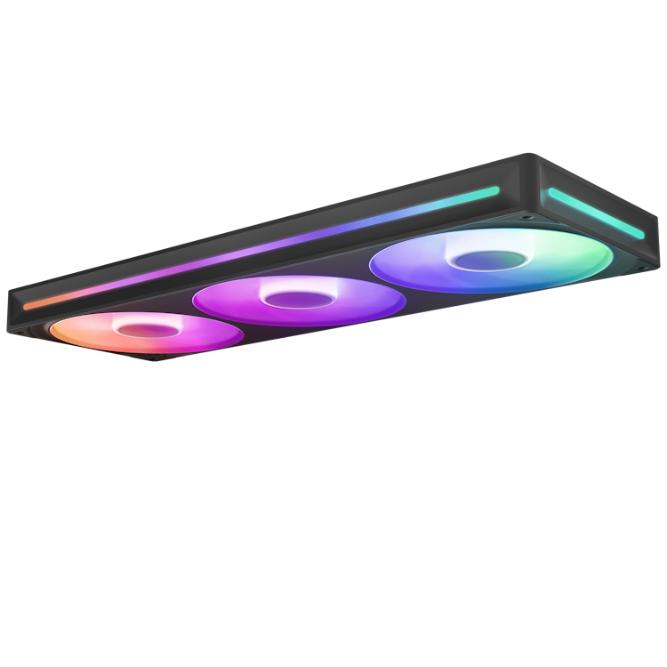 NZXT RF-U36HF-B1 Gehäuselüfter 360 mm, 2400 RPM, FDB-Lager, RGB 8 LEDs, 75,12 m³/h, max. 30 dB, Schwarz