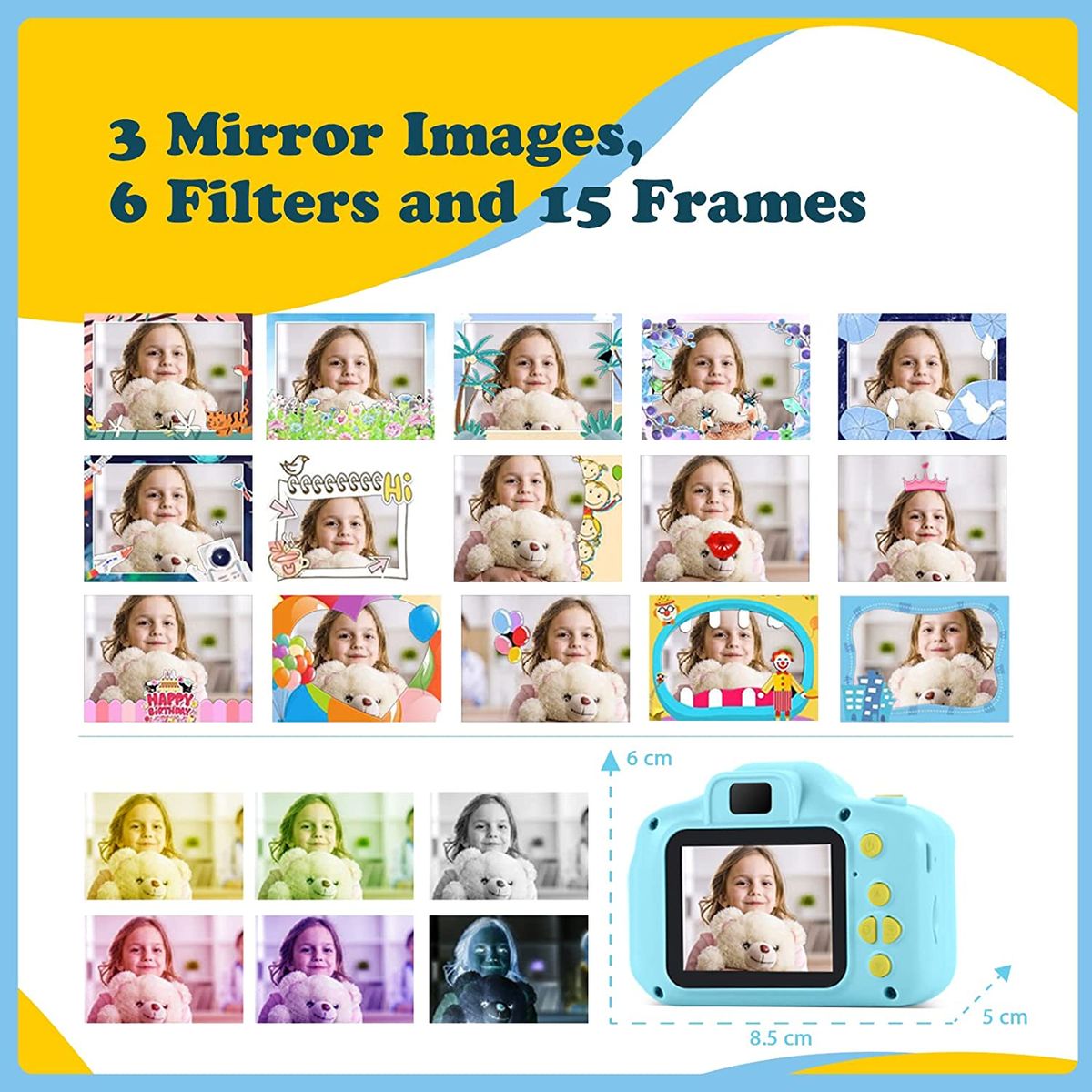 OMWay Kamera Kinder ab 3 4 5,Fotokamera Kinder,OMWay Kinderspielzeug Geschenke für 6-8 Jahre,HD 1080P Fotoapparat Digitalkamera,Weihnachten Geburtstag Spielzeug Kinderkamera ab 3-8 Jährige Junge(Blau) 3-Blau