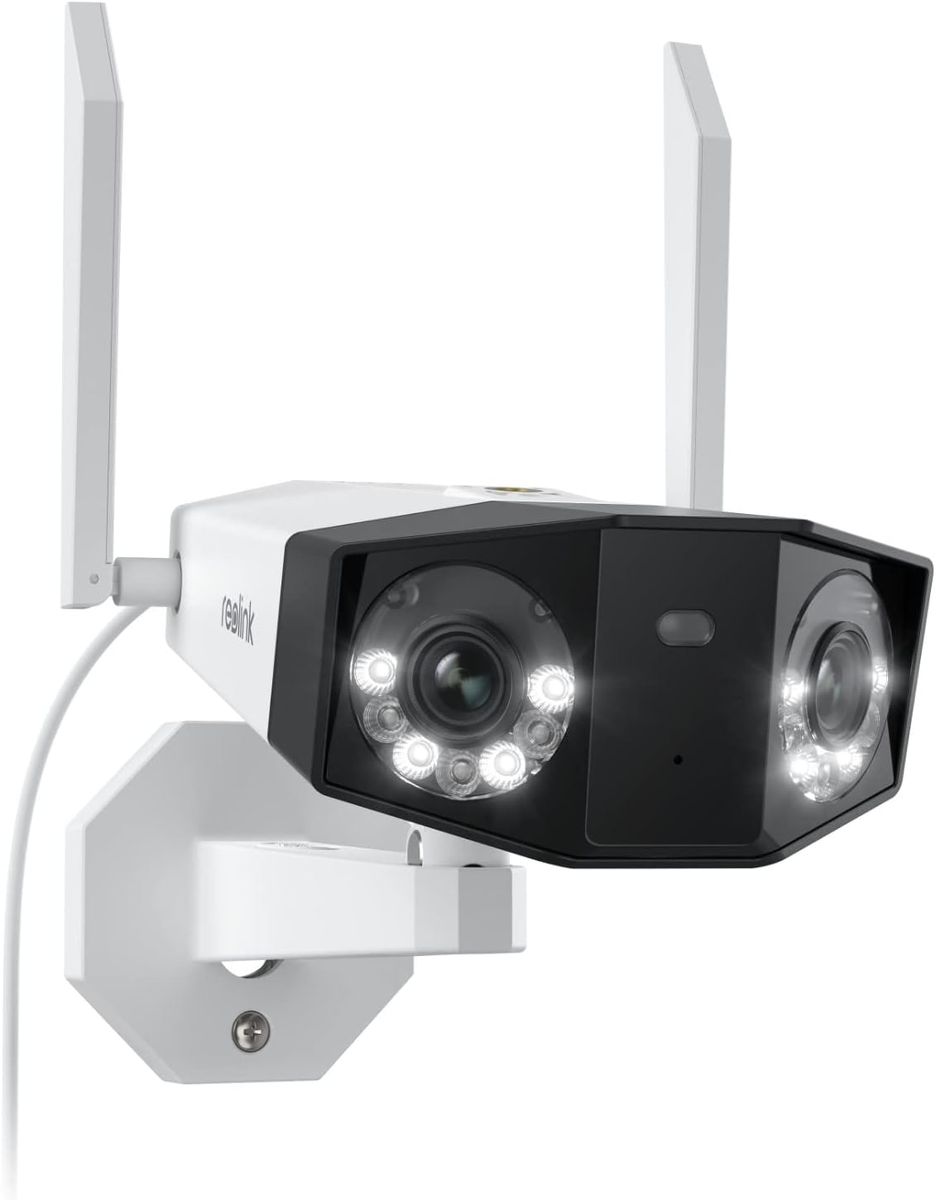 Reolink Duo 2 WiFi 4K Dual-Lens Außen WLAN Überwachungskamera, 180° Ultraweitwinkel, Personen-/Fahrzeug-/Tier-Erkennung, Farbnachtsicht, 2-Wege-Audio, Dualband 2,4/5 GHz