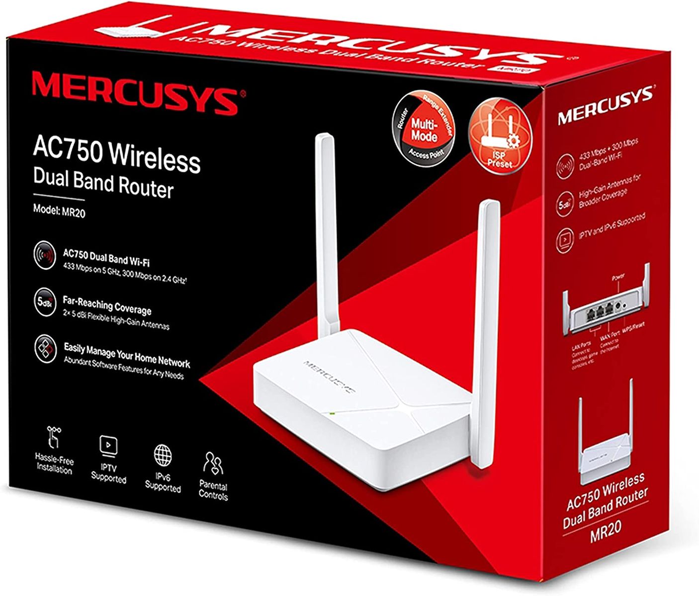 Mercusys MR20 AC750 Wireless Dual Band Router
