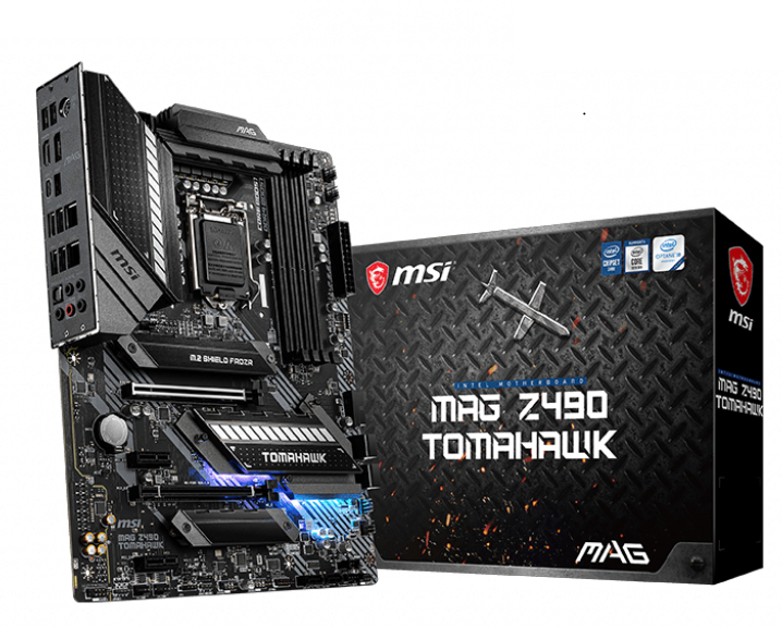 MSI Mag Z490 Tomahawk Atx Gaming Mainboard (10th Generation Intel Core, Socket LGA 1200, DDR4, CF, Two M.2 Slots, USB 3.2 Gene 2x2, Type C, 2.5G LAN, DP / HDMI, Mystic Light ATX MAG Z490 TOMAHAWK