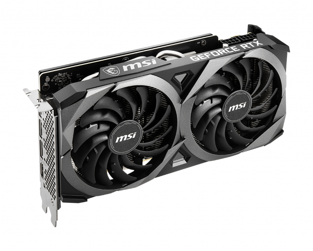 MSI V390-280R VENTUS 2X 8G OC LHR GeForce RTX 3070, 8 GB GDDR6, PCIe 4.0, HDMI 2.1, 3x DisplayPort, 256-bit, 220 W, 2x 8-pin
