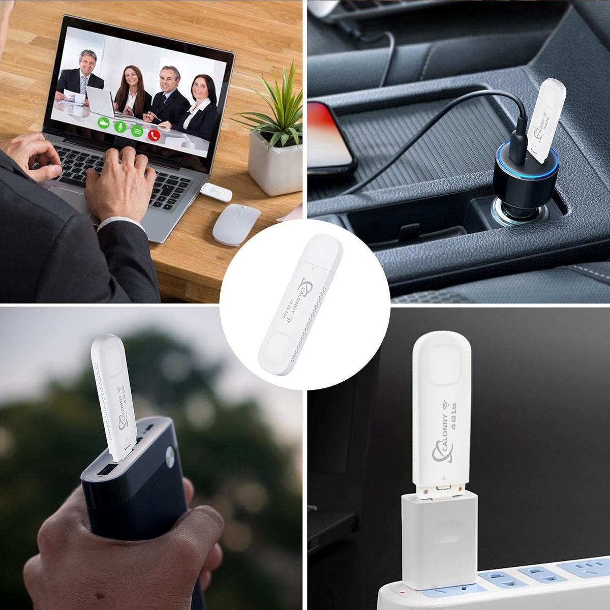 Calonny D200 4G LTE USB Surfstick Internet-Key Cat4 150 MBit/s WLAN USB-Modem, SIM, APN-Anpassung, tragbar, Alternative zu ADSL, Weiß