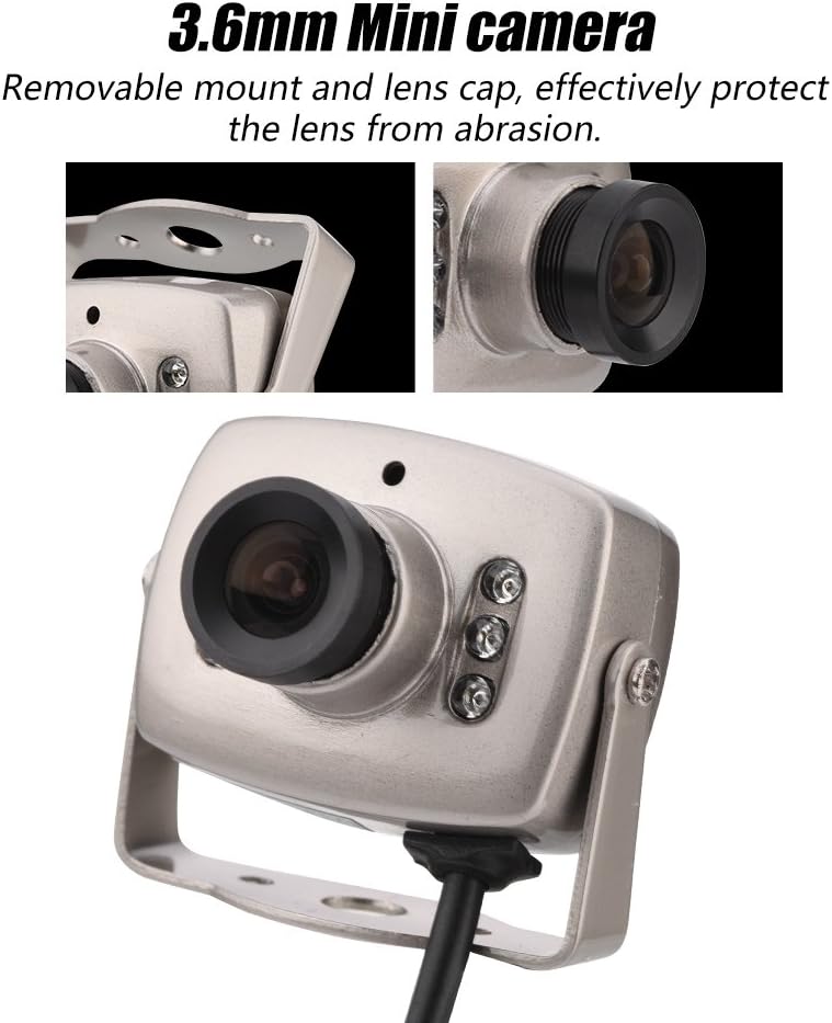 VBESTLIFE Überwachungskamera, 6 LED verdrahtete CMOS CCTV Überwachungskamera Nachtsicht Digital Videokamera PAL/NTSC System Innensicherheits Überwachungs Kamerarecorder für