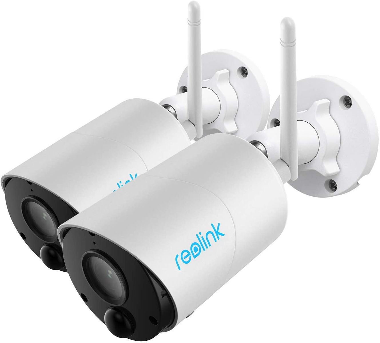 Reolink Argus Eco WLAN IP Camera with Battery for Outdoor Use Wireless 1080p HD with SD Card Slot PIR Motion Sensor 2.4GHz WiFi IR Night Vision Time Lapse 2-Way Audio (Pack of 2)
