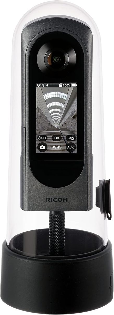 Ricoh TH-3 Hardcase für Theta Z1/X/SC2, Wetterfest IPX4, Live-Streaming-fähig, Stativhalterung, Weiß, Kunststoff