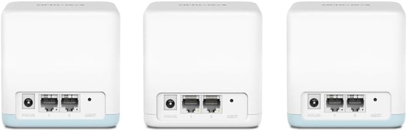Mercusys Halo H1200G (3er Pack) WiFi Mesh Router AC1200Mbps, Router und Repeater, 3 Stück mit Abdeckung bis zu 320㎡, Gigabit Ethernet-Ports, Beamforming, MU-MIMO, Access Point WiFi Ethernet