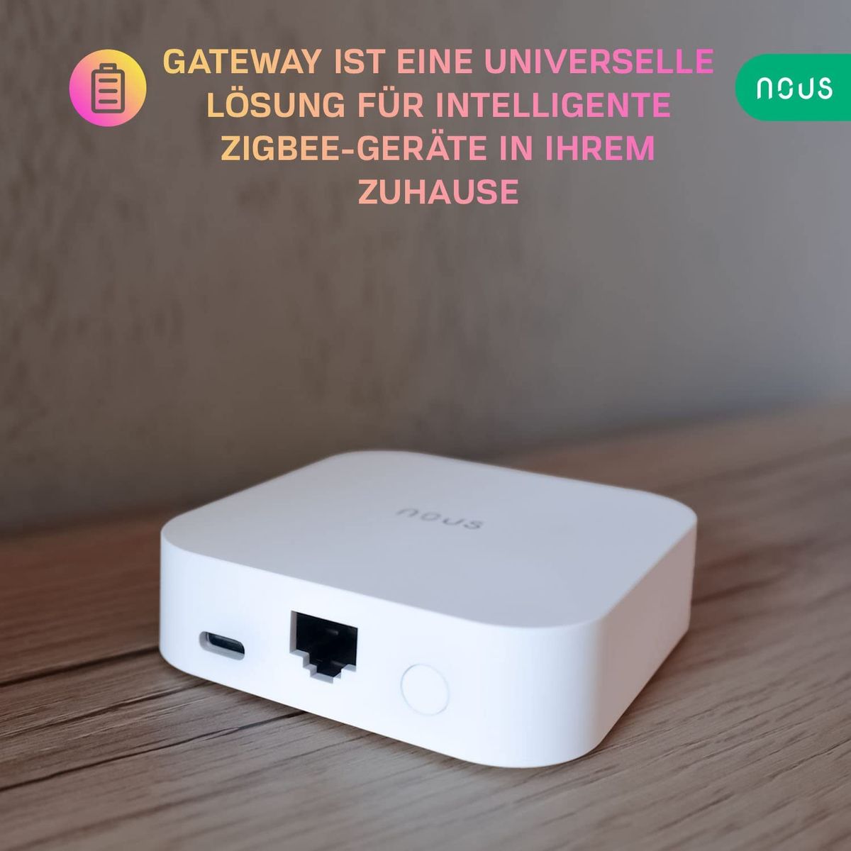 NOUS E7 ZigBee Gateway, Tuya, Smart Life, ZigBee Hub, ZigBee Bridge, ZigBee Smart Home, ZigBee Gateway Alexa, Gateway ZigBee Smart Home, ZigBee 3.0, Gateway Smart Home, Nous Smart Home App