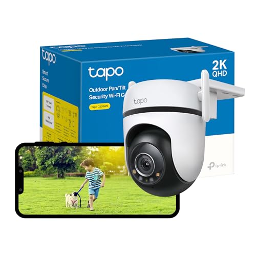 TP-Link Tapo C520WS Dome IP-Sicherheitskamera Innen & Außen, 4 MP 2560 x 1440, Nachtsicht 30 m, IP66, WLAN & LAN, v2.0 EU