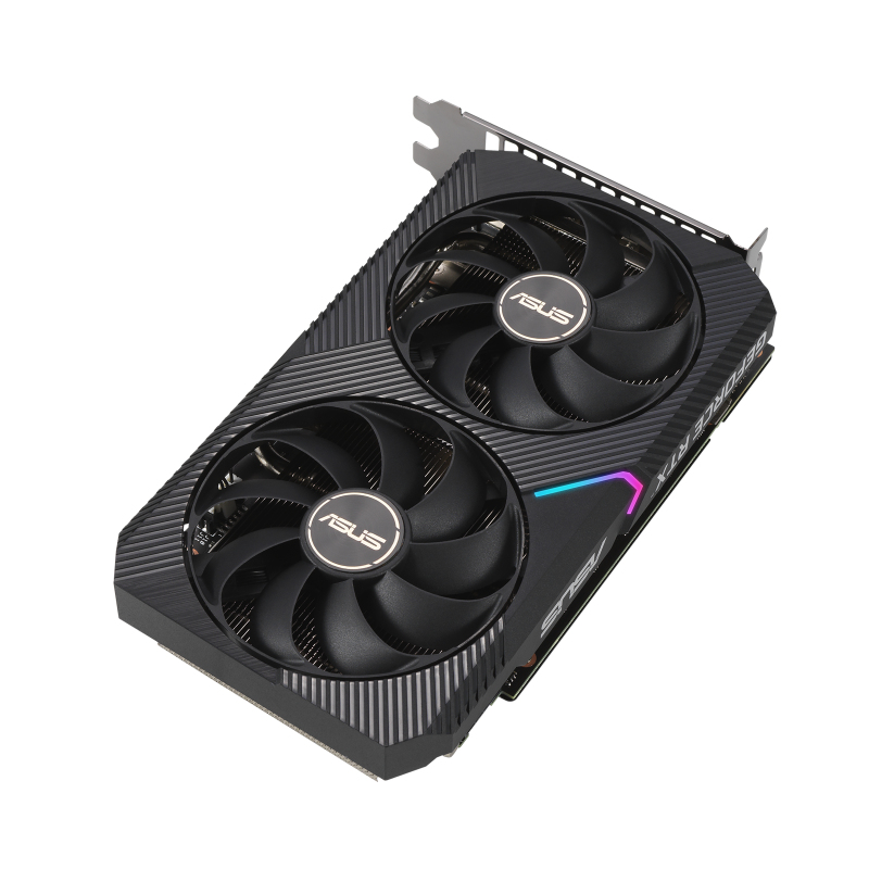 ASUS Dual GeForce RTX 3060 Ti V2 MINI Grafikkarte, 8 GB GDDR6, PCIe 4.0, HDMI 2.1, 3x DisplayPort 1.4a, 4864 CUDA, 200 mm