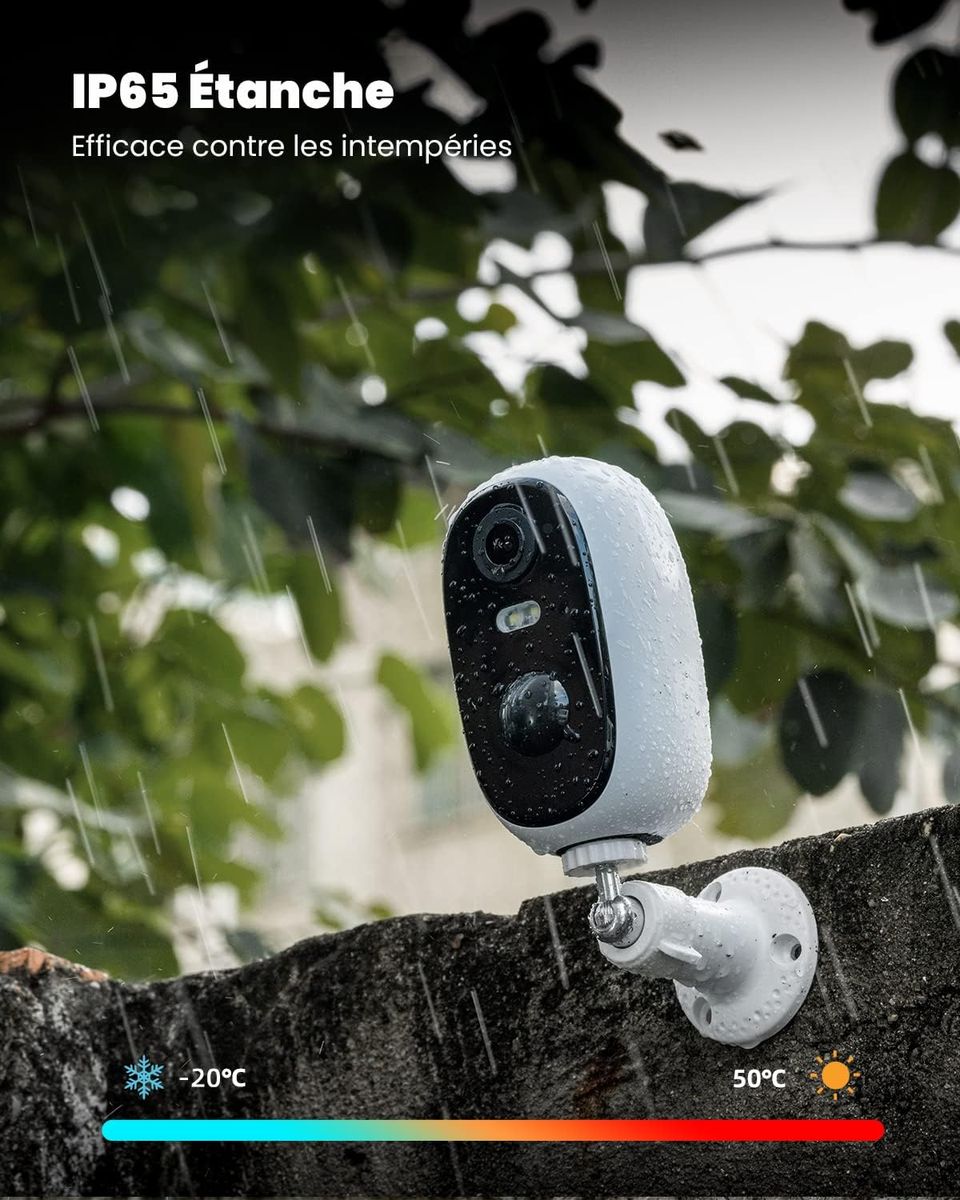 ieGeek Überwachungskamera Aussen Akku, FHD 1080P Kabellose Überwachungskamera mit PIR Bewegungsmelder, 2-Wege Audio camera2