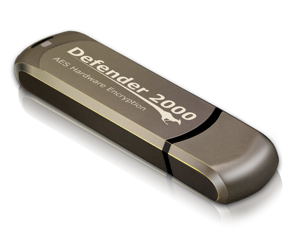 Kanguru Defender 2000 FIPS 140-2 Certified, 128Gb USB-Stick USB Typ-A 2.0 Braun