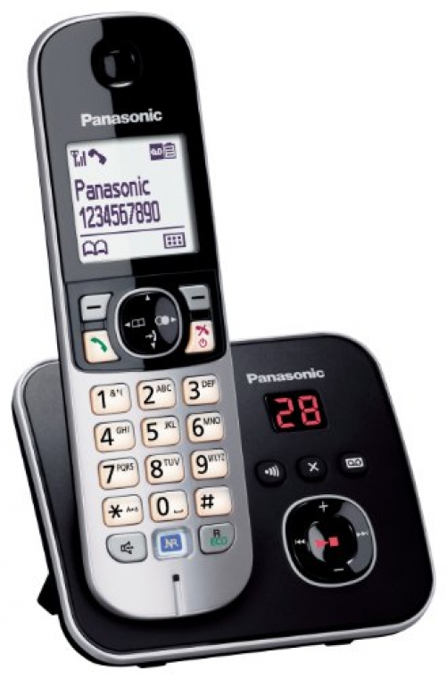 PANASONIC DECT-Schnurlostelefon 4,6 cm 1,8" Grafik-Display Anrufbeantworter