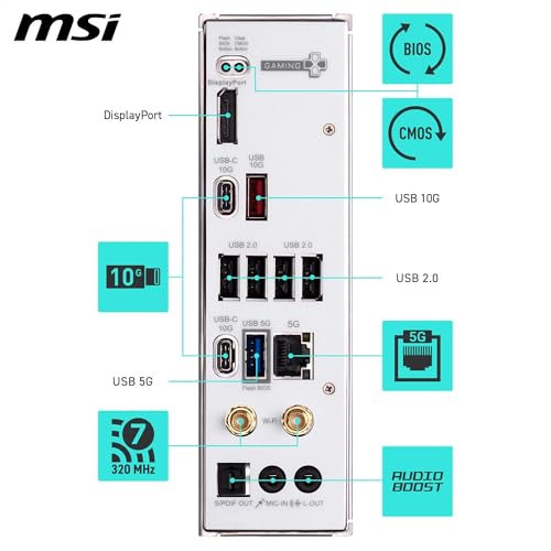 MSI 7E75-001R B850 GAMING PLUS WIFI PZ Mainboard AM5 B850, ATX, DDR5, 4x DIMM, 3x M.2, Wi‑Fi 7 (802.11be), 5Gbit LAN, Bluetooth 5.4