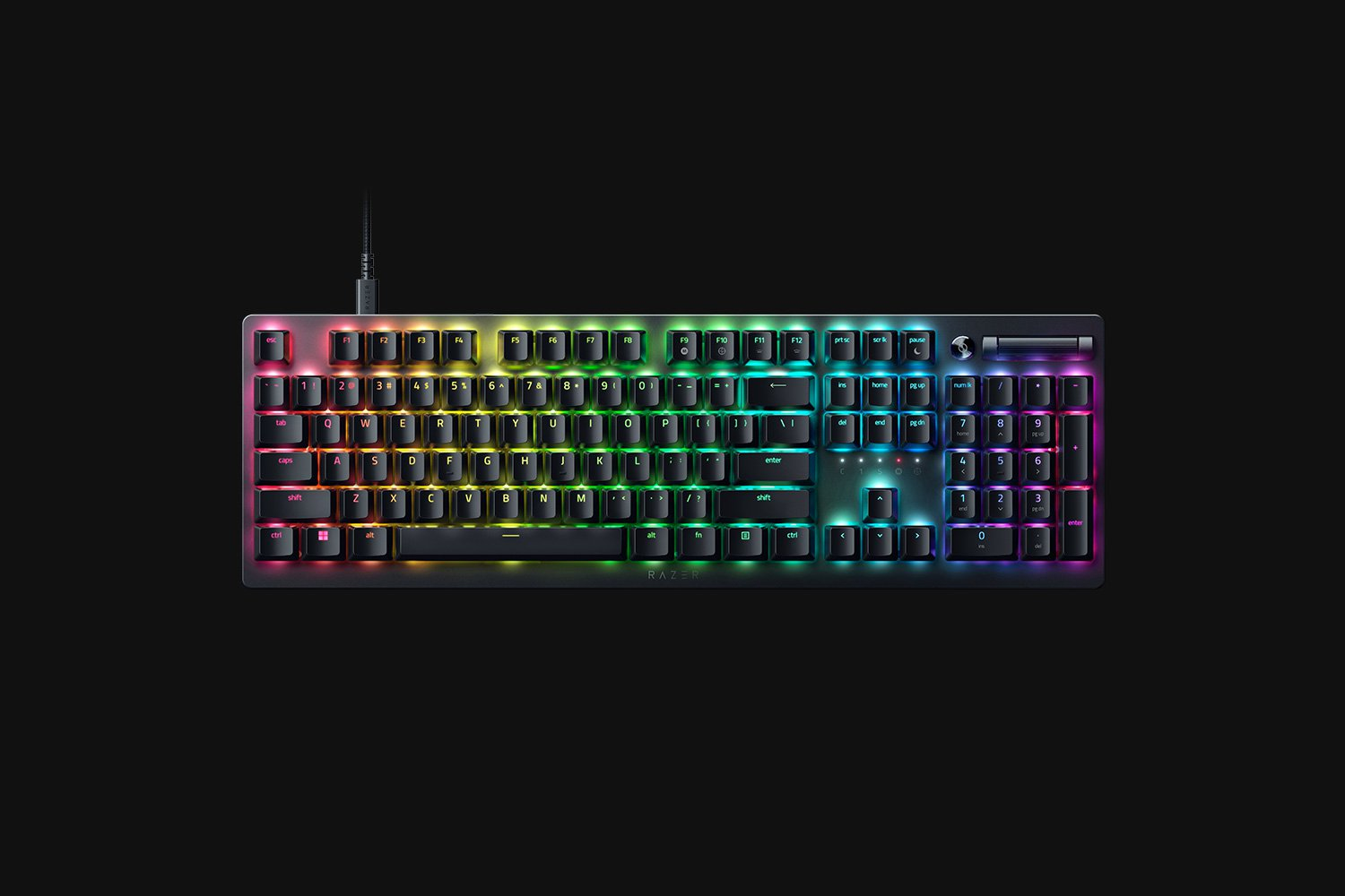 Razer DeathStalker V2 Gaming Keyboard USB-C Optical Red Switches Chroma RGB UK Layout QWERTY