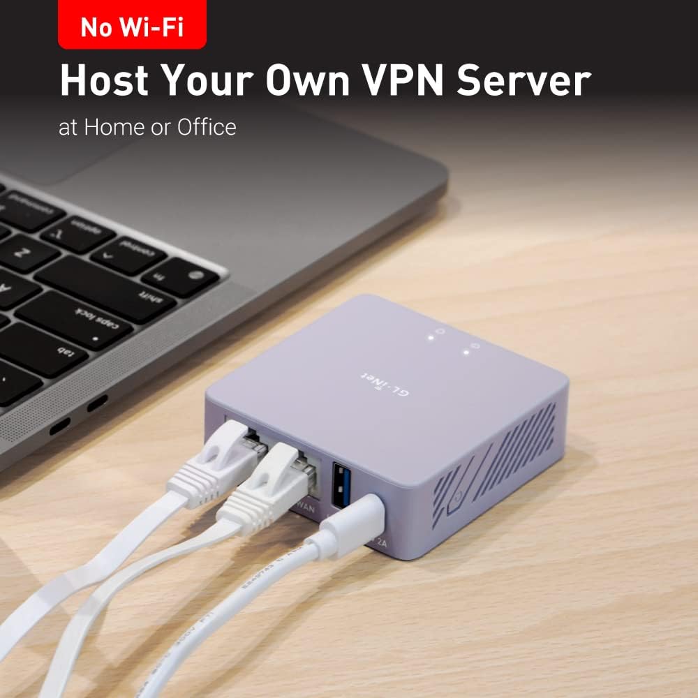 GL.iNet MT2500 (Brume 2) Mini-VPN-Sicherheitsgateway für Heimbüro und Remote-Arbeit – VPN-Server und -Client für Zuhause und Büro, VPN-Kaskadierung, 2,5 G WAN, KEIN WLAN* (ABS-Kunststoffgehäuse) GL.iNet MT2500 (Brume 2) Mini-VPN-Sicherheitsgateway für Heimbüro und Remote-Arbeit – VPN-Server und -Client für Zuhause und Büro, VPN-Kaskadierung, 2,5 G WAN, KEIN WLAN* (ABS-Kunststoffgehäuse)