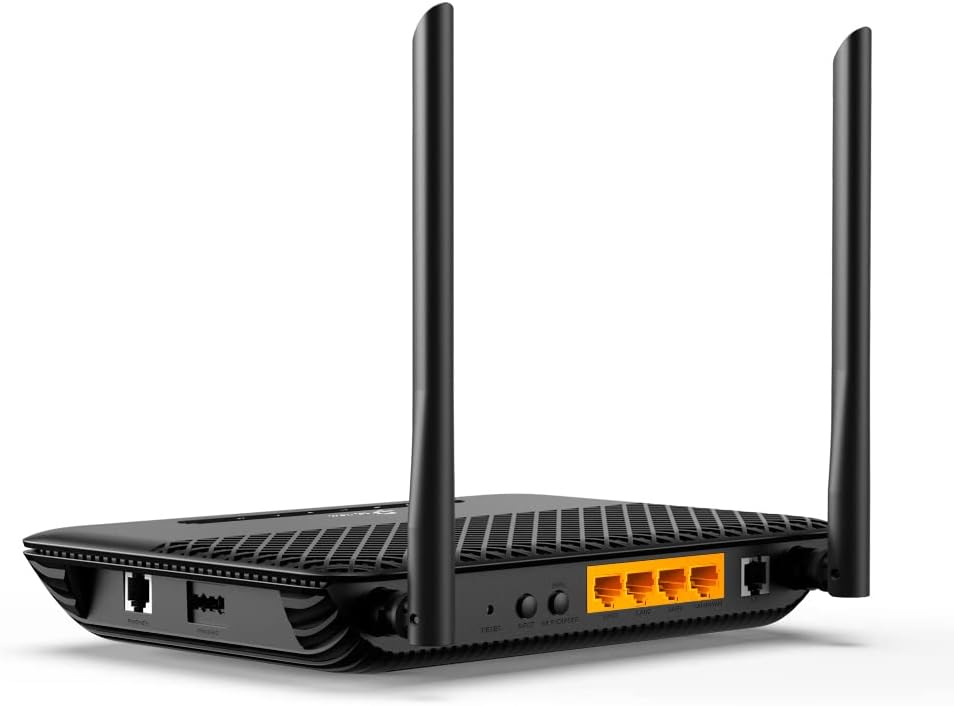 TP-Link TD-W9960v WLAN Telephone VDSL DSL Modem Router 300 Mbit/s a 2.4 GHz VDSL Vectoring 100 Mbit/s Compatible Telekom/1&1/Vodafone/O2 DECT Base Media Server Only for Germany