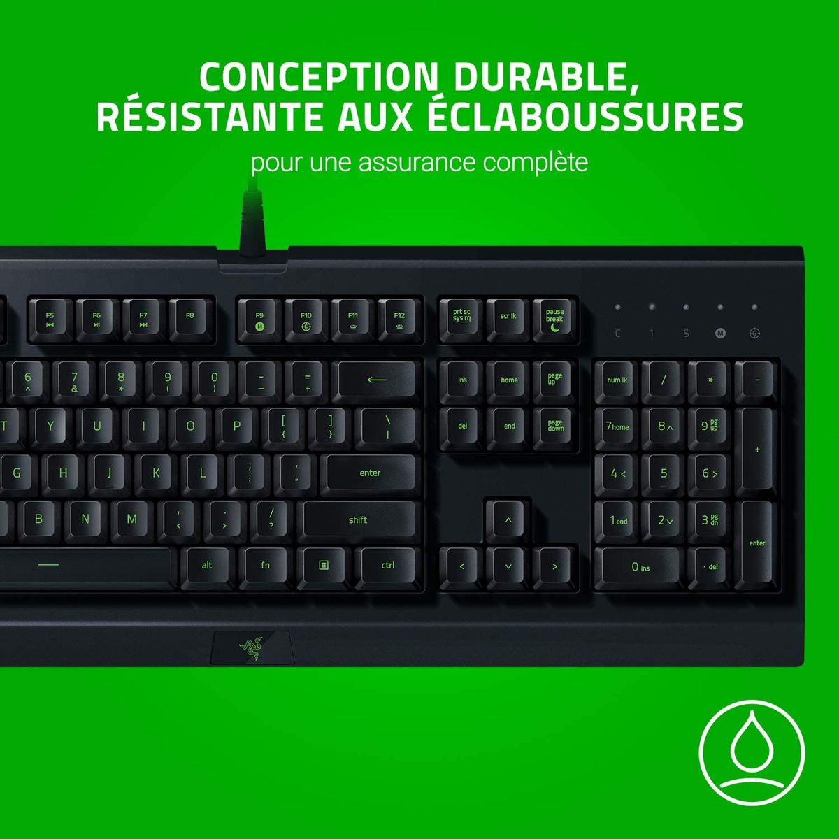 Razer Cynosa Lite Gaming Keyboard Membrane Switches TKL Chroma RGB FRA Layout AZERTY