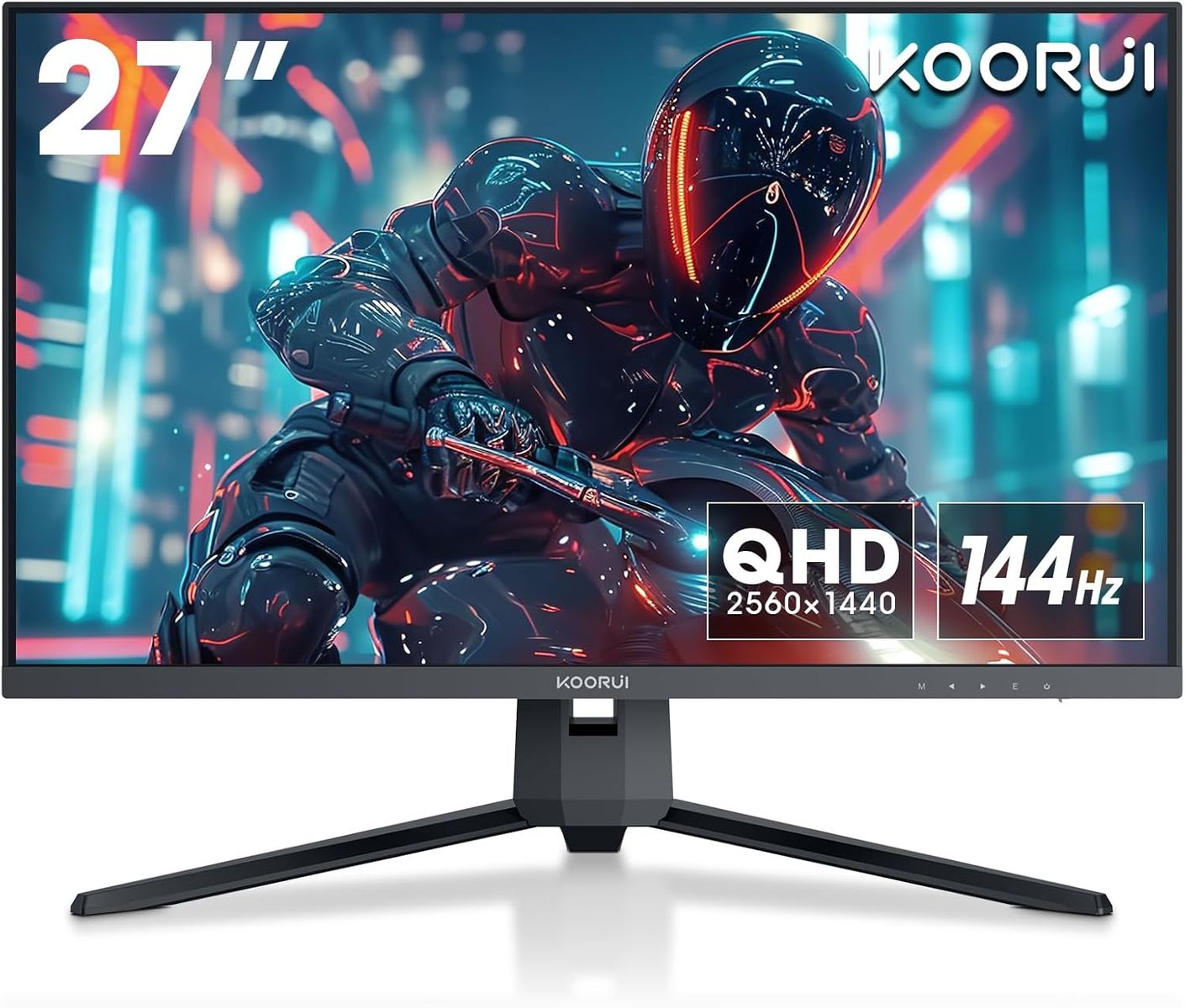 KOORUI Gaming Monitor 27 Inch QHD 144 Hz, 1ms, DCI-P3 90% Colour Range, Adaptive Sync, 2560 x 1440