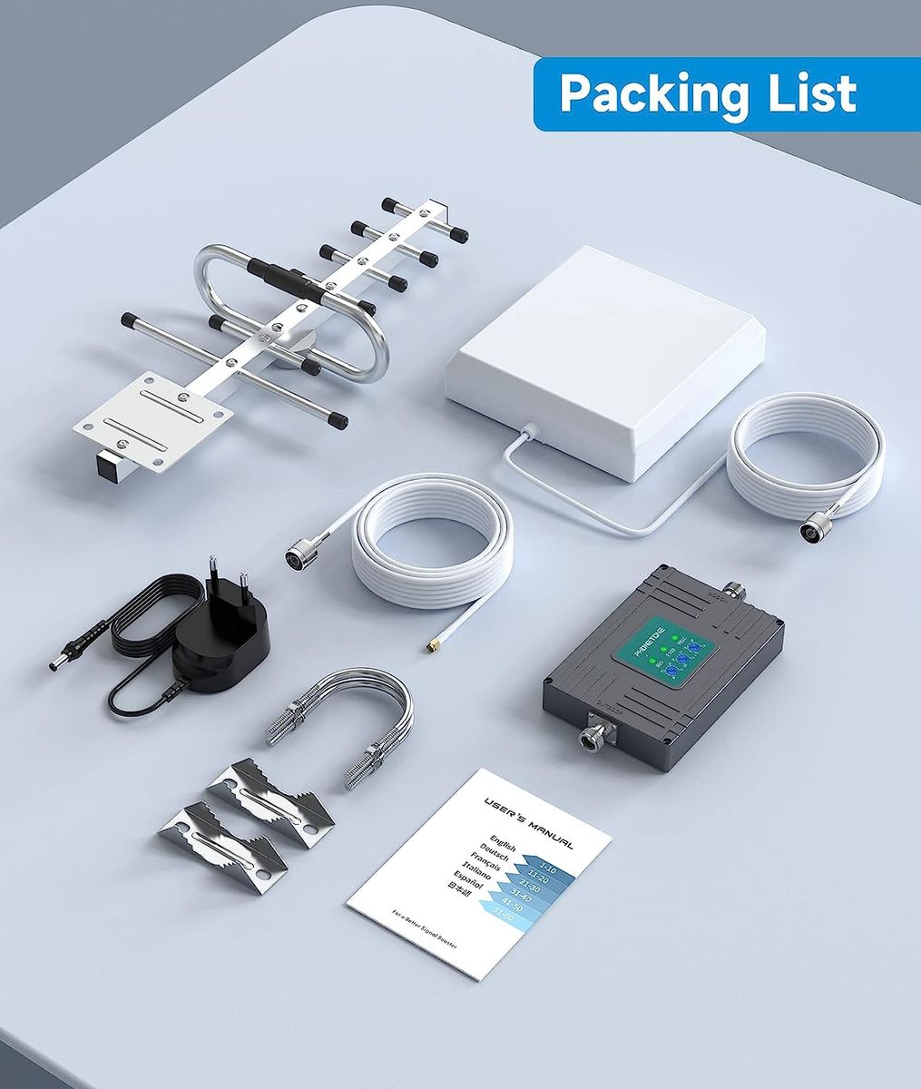 ANYCALL Handy Signalverstärker GSM 4g 3g LTE Repeater Band 8/3/1 900-1800-2100MHz Mobilfunk Verstärker für Zuhause Büro Signalverstärker Handy Sprachanrufe Daten für Alle Netzbetreiber Band 1/3/8-Zuhause Büro