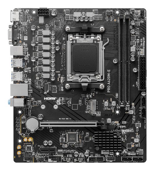 MSI PRO A620M-E Motherboard AMD A620 Sockel AM5 micro ATX
