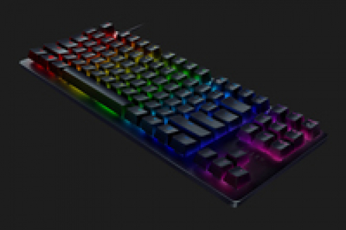 Razer Huntsman TE Gaming Keyboard Optical Red Switches TKL RGB US-Layout ISO