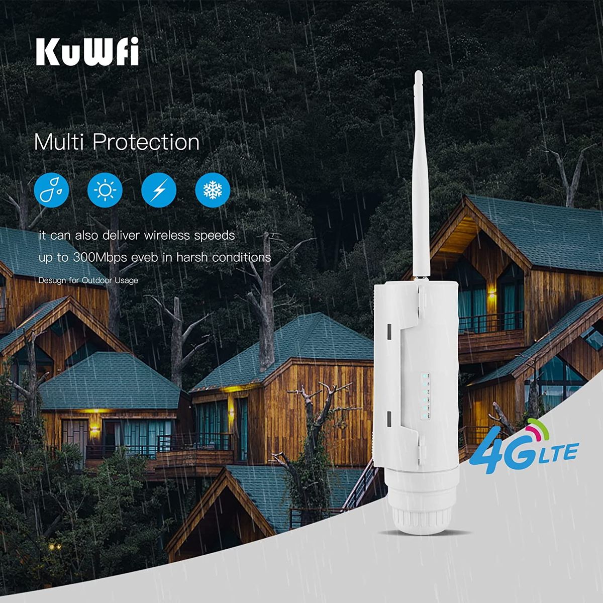 KuWFi 4G LTE Outdoor Router SIM Karten,150Mbps Wi-Fi Extender Receiver High Gain Antenne IP67 wasserdicht Outdoor Wi-Fi Antenne kompatibel SIM Karten aus den meisten europäischen Ländern KuWFi 4G LTE Outdoor Router SIM Karten,150Mbps Wi-Fi Extender Receiver High Gain Antenne IP67 wasserdicht Outdoor Wi-Fi Antenne kompatibel SIM Karten aus den meisten europäischen Ländern