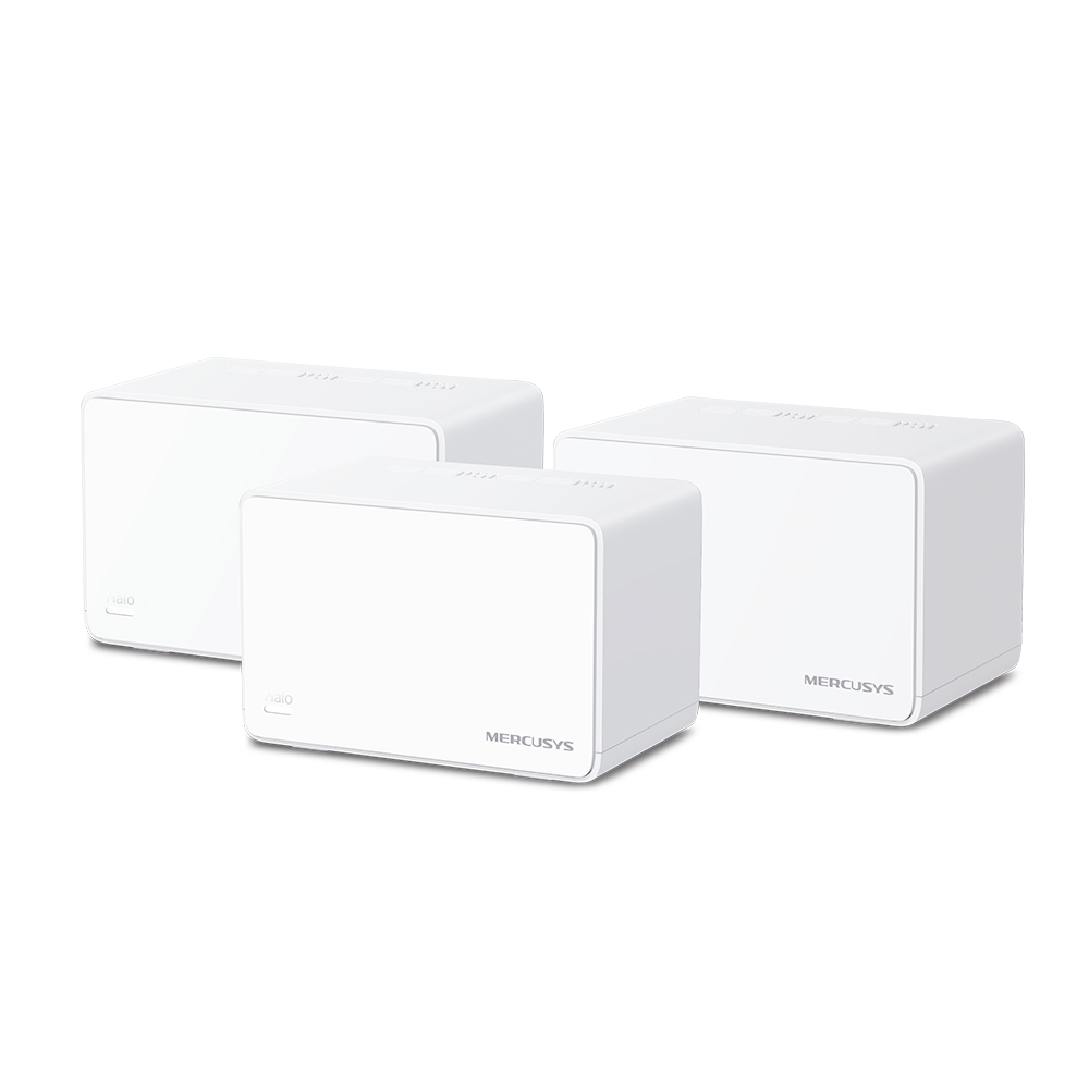 Mercusys Halo H80X AX3000 Wi-Fi 6 Mesh System Dual Band WLAN Router & Repeater 3000 mbit/s up to 650m² MU-MIMO White 3er Pack v1.0