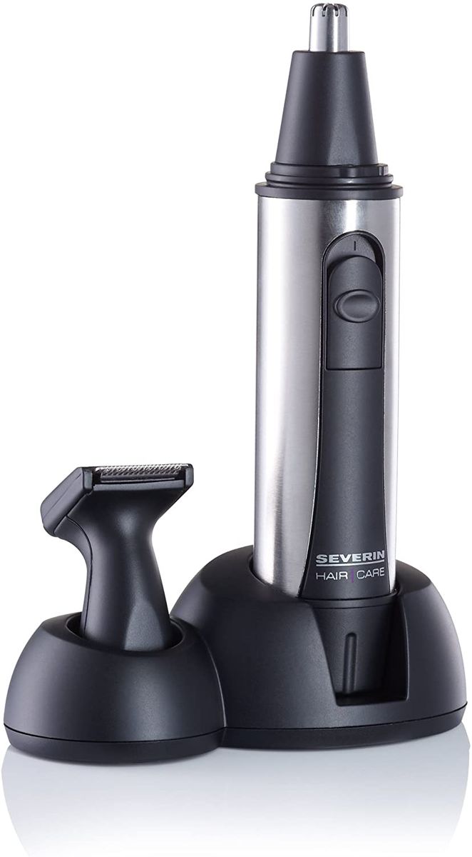 Severin HairCare HS 0781 nose/ear hair trimmer set, stainless steel-black