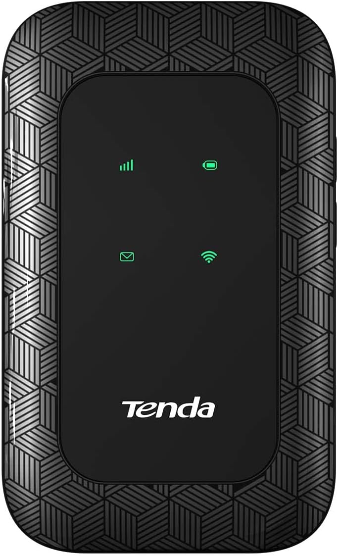 Tenda 4G180 Mobiler WLAN Router (4G/LTE bis zu 150/Mbit/s Download, 50Mbit/s Upload, Hotspot, Cat.4 Router), 2100mAh, Plug & Play, kompatibel mit Allen europäischen SIM Karten 4G180 Mobile Router
