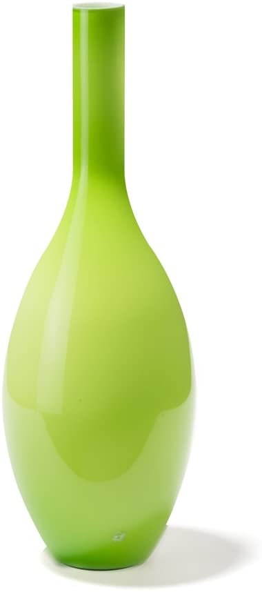 Leonardo Beauty Flower Vase Handmade Decorative Vase Bulby Table Vase in Green Height 390mm