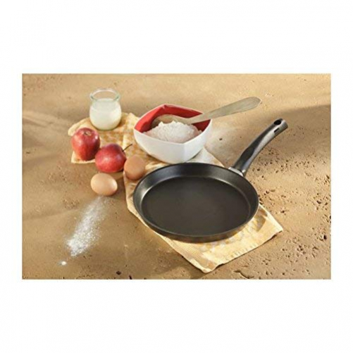 Berndes pan with flat rim for crêpes and more 28 cm, suitable for induction, aluminum, black, 011289, non-stick