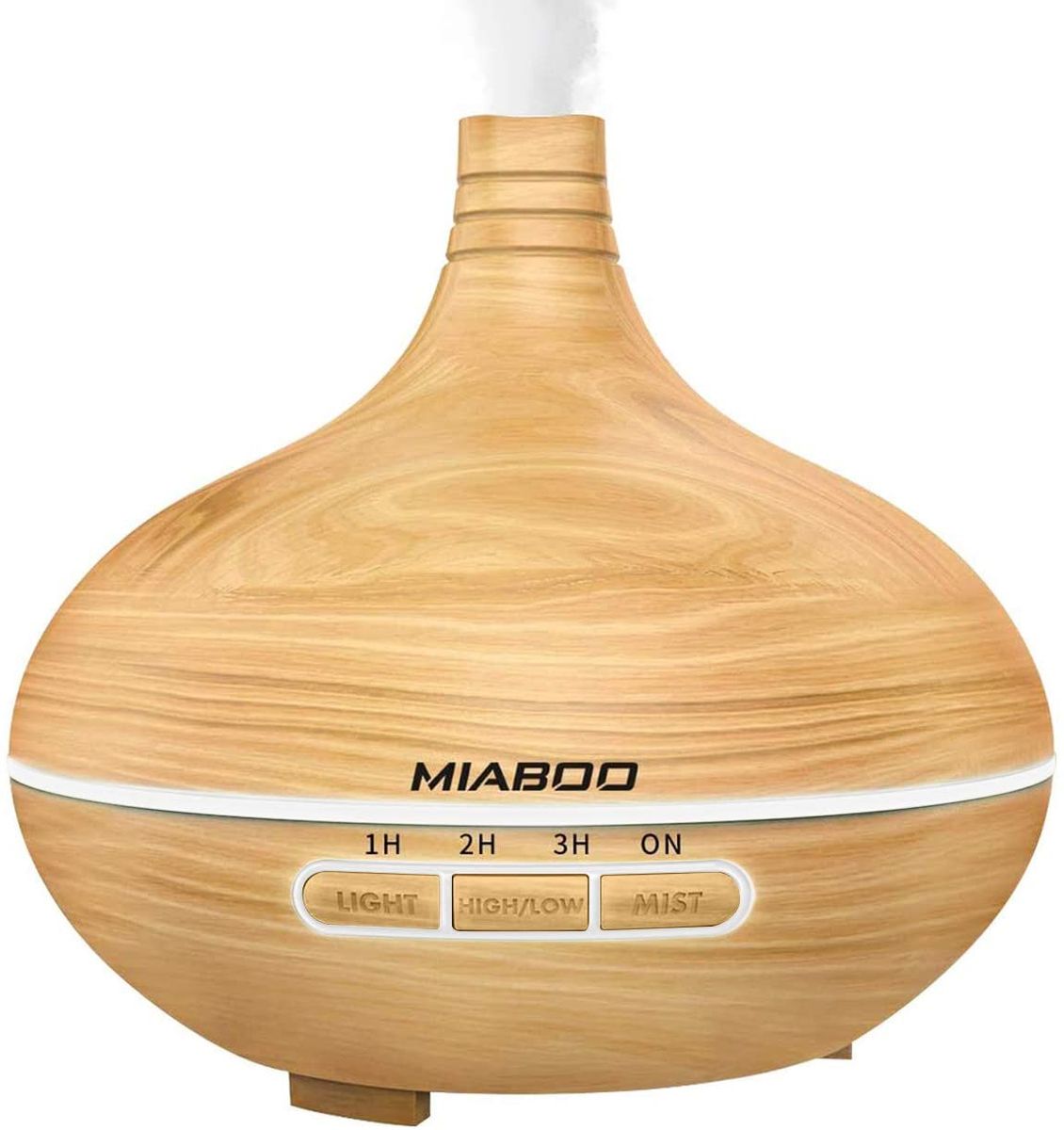 MIABOO Aroma Diffuser 300 ml Humidifier Ultrasonic Ultra Quiet Adjustable Mist Mode Diffuser Aromatherapy Essential Oil Diffuser LED Colour Changing for Babies Bedroom Office etc