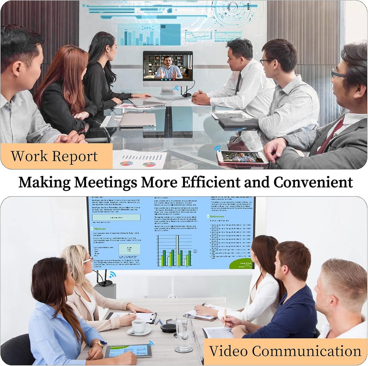 DanDun B0F2177N4C Drahtloses HDMI-Extender-Kit, Sender & Empfänger 4K 5G Wireless 50 m Reichweite, HDMI kabellos für TV/Projektor/Monitor, Plug & Play