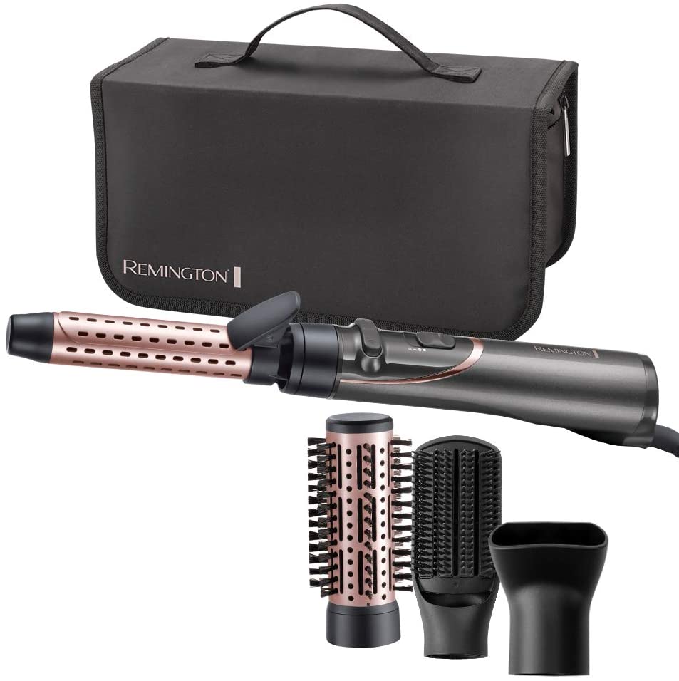 Remington hot air brush rotating (automatic) Curl & Straight 3-in-1 ion styler: volume, curls & smooth styles, 4 attachments