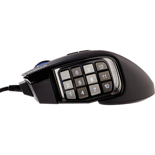 Corsair Scimitar RGB Elite Maus Gaming rechts USB Typ-A Optisch 18000 DPI