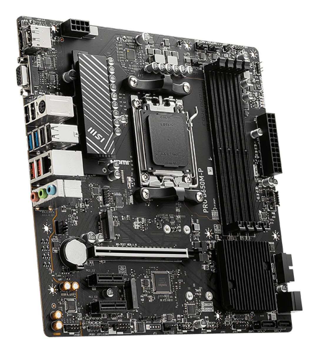 MSI PRO B650M-P Mainboard AMD B650 Sockel AM5 micro-ATX, DDR5, 2.5 Gigabit Ethernet, M.2, HDMI 2.1, Realtek ALC897