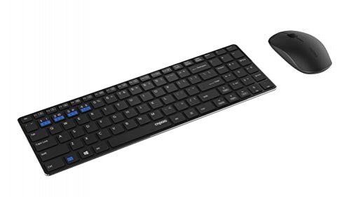 Rapoo 9300M kabelloses Multi-Mode Deskset Tastatur & Maus schwarz DE-Layout