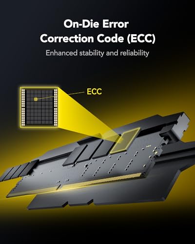 Lexar LD5U16G60C38LG-RGD DDR5 32GB Kit (2x16GB) 6000 MHz CL38 UDIMM 288-Pin Desktop RAM, Low-Profile 40 mm, On-Die ECC, Intel XMP 3.0/AMD EXPO, 1.25V