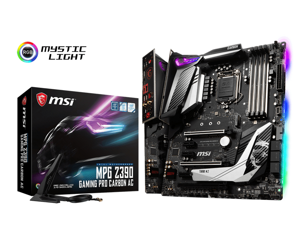 MSI 7B17-012R MPG Z390 Gaming PRO Carbon Motherboard Schwarz