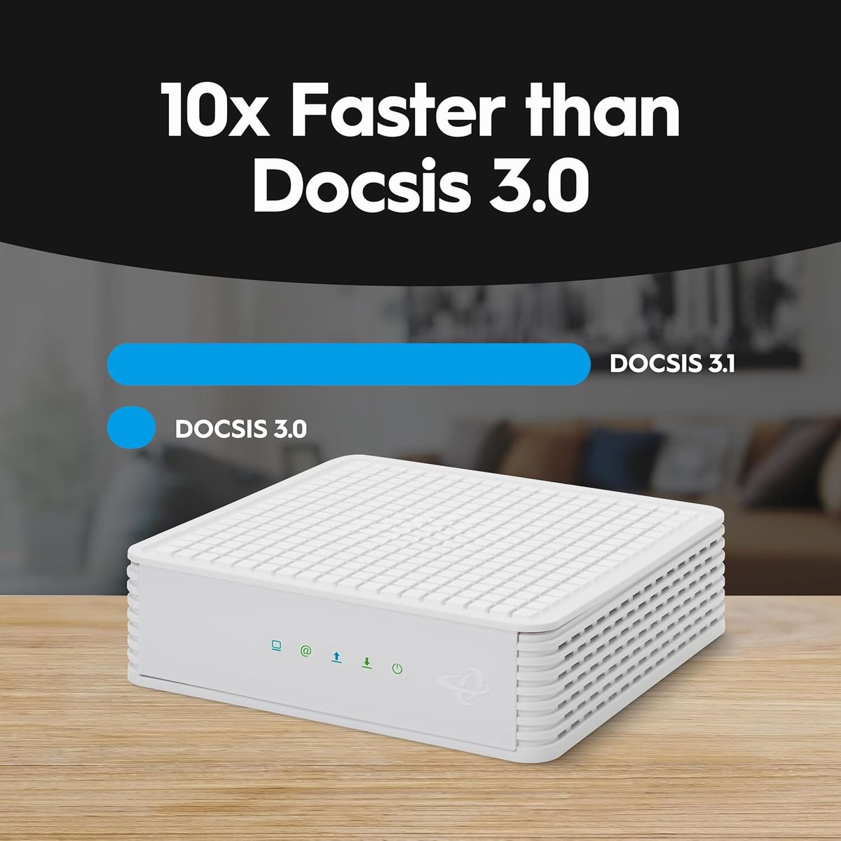 Hitron CODA DOCSIS 3.1 Kabelmodem, 2 x 1 Gbit/s, kompatibel mit Comcast Xfinity/Charter Spectrum/Cox, kein WLAN
