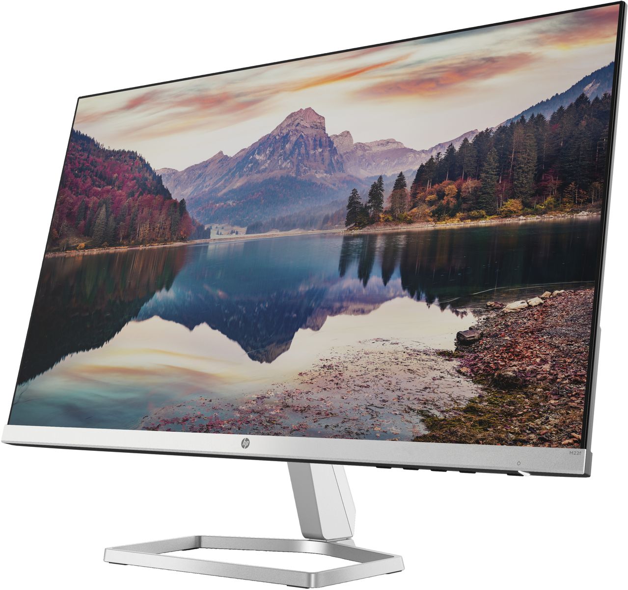 HP M22f Monitor - 21,5 Zoll Bildschirm, Full HD IPS Display, 75Hz, 5ms Reaktionszeit, VGA, HDMI 1.4, silber/schwarz