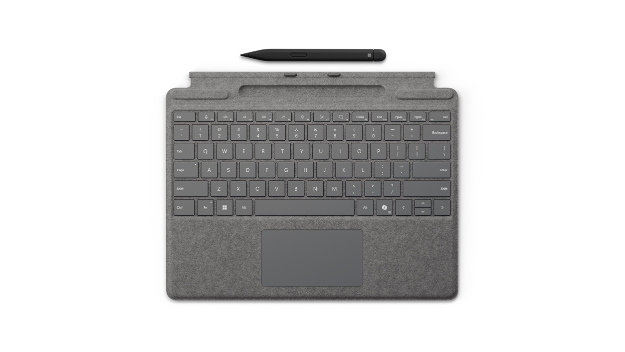 Microsoft Surface Pro Keyboard with Slim Pen Microsoft Cover port Platin - (DEU Layout - QWERTZ)