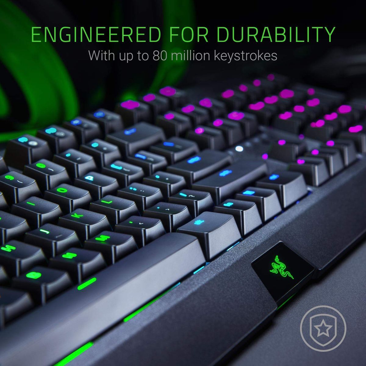 Razer BlackWidow Gaming Keyboard Green Switches Chroma RGB UK-Layout