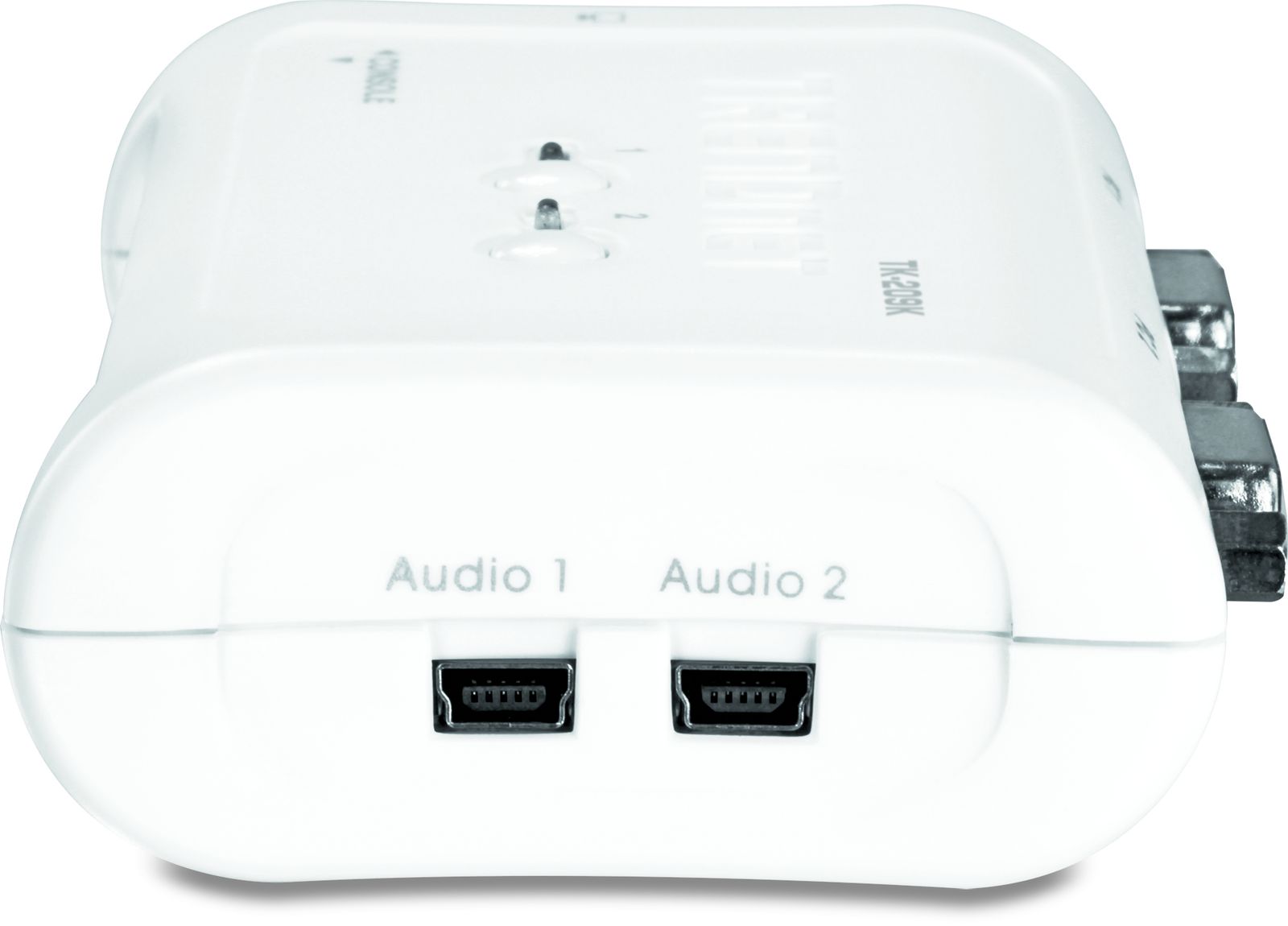 TRENDnet TK-209K 2-Port USB KVM Switch und Kabel Kit mit Audio (Verwalten von zwei PCs, USB 1.1, Hot-Plug, Auto-Scan, Hot-Keys, Windows und Linux kompatibel)