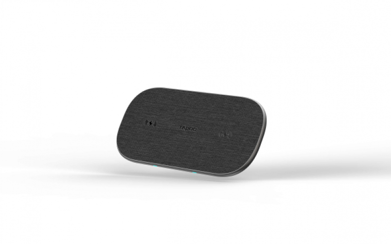 Rapoo XC260 Wireless Qi Induktionsladegerät 2x10W für Smartphone Schnellladen Überladeschutz Grau
