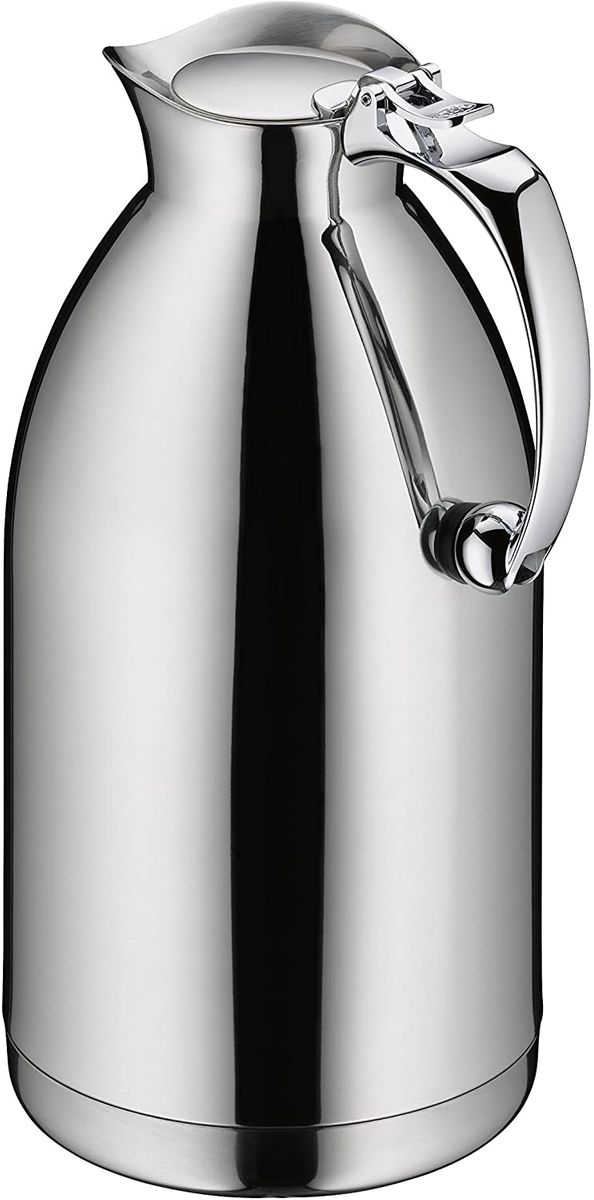 alfi thermos Hotello, double-walled stainless steel polished 1.5l, suitable for hotel and catering, vacuum jug 0557.000.150 keeps 8 hours hot, coffee pot or tea pot for 11 cups stainless steel polished 1.5 liters single