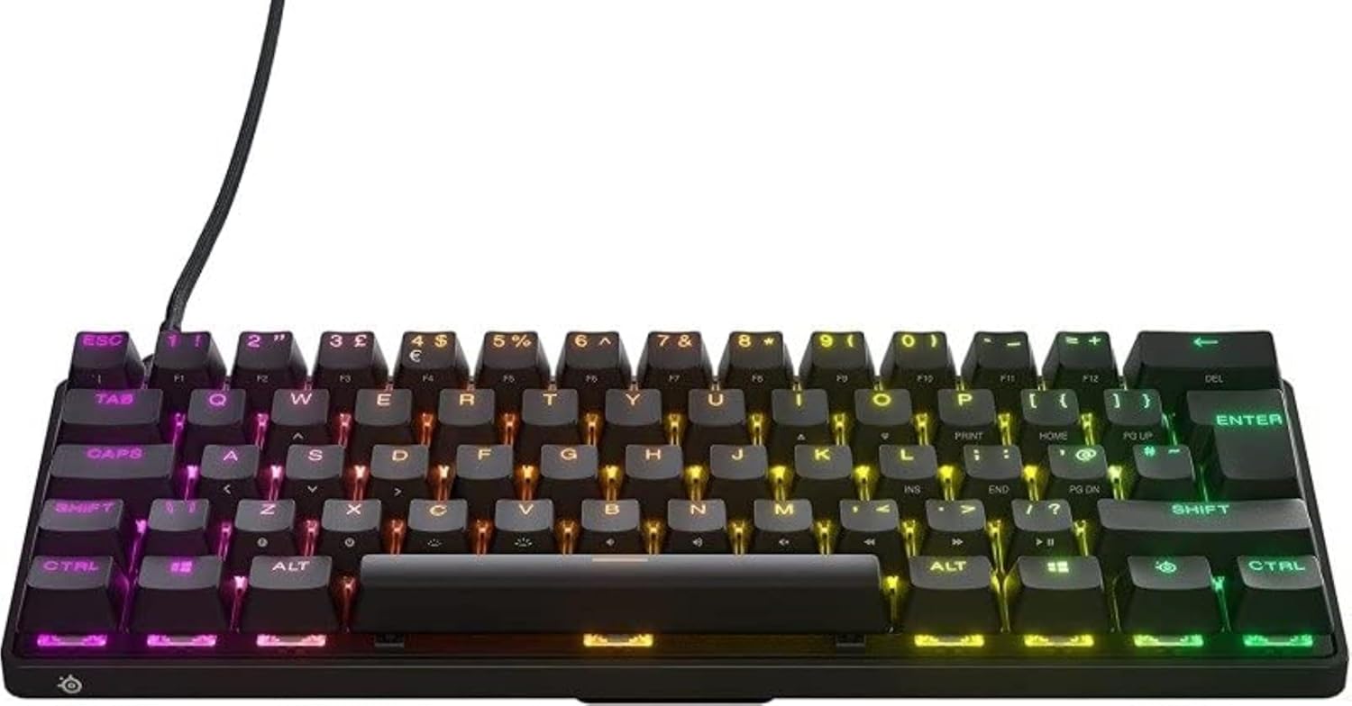 Steelseries Apex Pro Mini Wireless Tastatur Gaming USB + RF Wireless + Bluetooth QWERTY UK Englisch Schwarz - (GBR Layout - QWERTY)