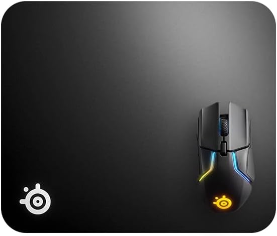 SteelSeries QcK Hard - Gaming Mauspad - verbesserte Oberflächentextur - Mittelgroße - Schwarz (320mm x 270mm x 6mm)