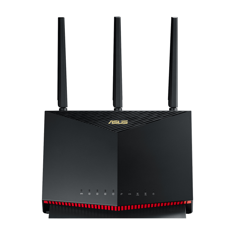 ASUS RT-AX86U Pro AX5700 AiMesh Dual Band WiFi 6 Gaming kombinierbarer Router (Tethering als 4G und 5G Router-Ersatz, PS5-kompatibel, Mobile Game Mode, AiProtection Pro, 2.5G Port, Gaming Port) 5.700 Mbit/s 1x WAN + 4x LAN + 2x USB 3.2